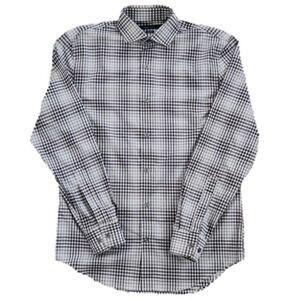 3/$20 Perry Ellis Black & Gray Plaid Non-Iron Button-Up Shirt